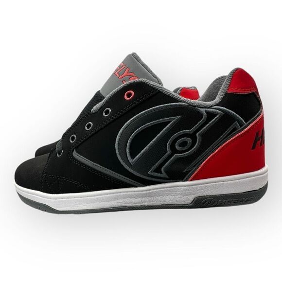 NWT Heelys Kids Boys Proper 2.0 Roller Skate Sneaker Shoes Black Red Size 9 - Picture 1 of 12